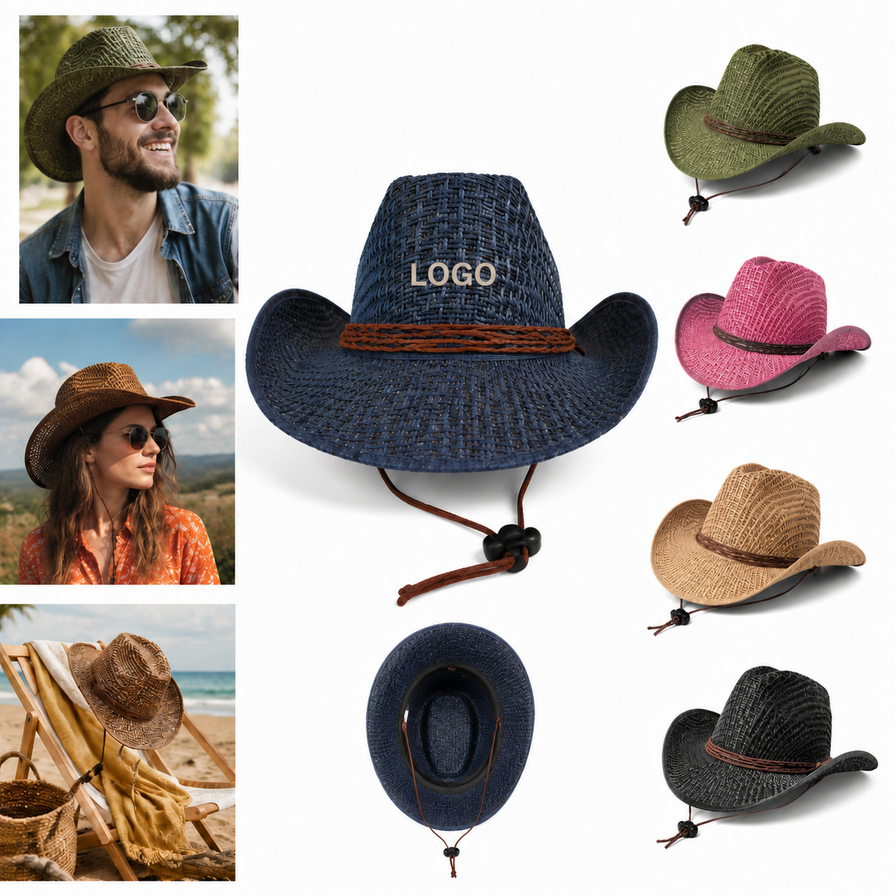 Breathable Cowboy Straw Sun Hat