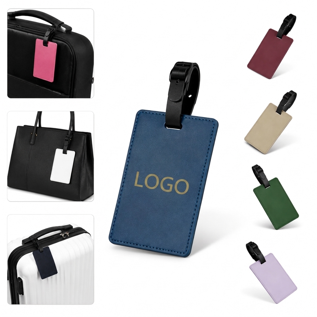 Matte PU Leather Luggage Tag