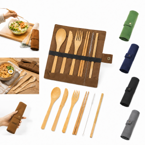 Reusable Bamboo Cutlery Travel Set
