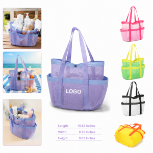 Quick-Dry Multi-Pocket Mesh Tote Bag