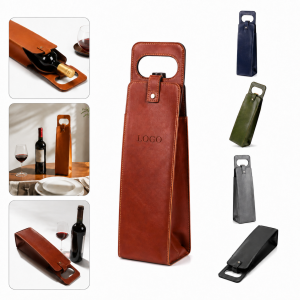 Sleek Vegan Leather Wine Carrier