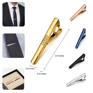 Polished Metal Tie Bar Clip